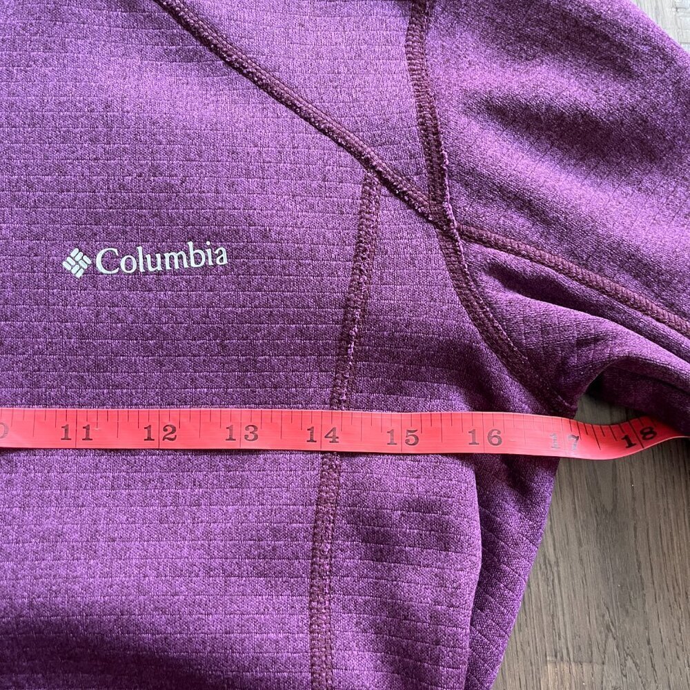 Columbia 1/4 Zip Fleece Pullover Purple Size S Lightweight Cozy Layering Top - Picture 4 of 5